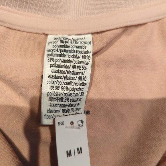 Victoria's Secret PINK Seemless Polo Womens Medium Collar Crop Top Short Sleeve - Picture 6 of 6